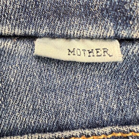 MOTHER Looker Ankle Fray Jeans Baby, Drive South Wash Low Rise Skinny Size 26 - Picture 14 of 15